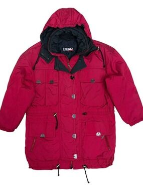 HEAD Vintage 90s Ski Snowboard Jacket Winter Waterproof Parka Coat Womens 6